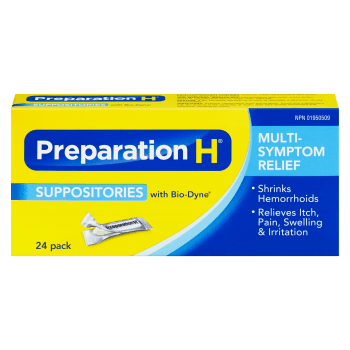 Preparation H Suppositories with Bio-Dyne 24 Pack