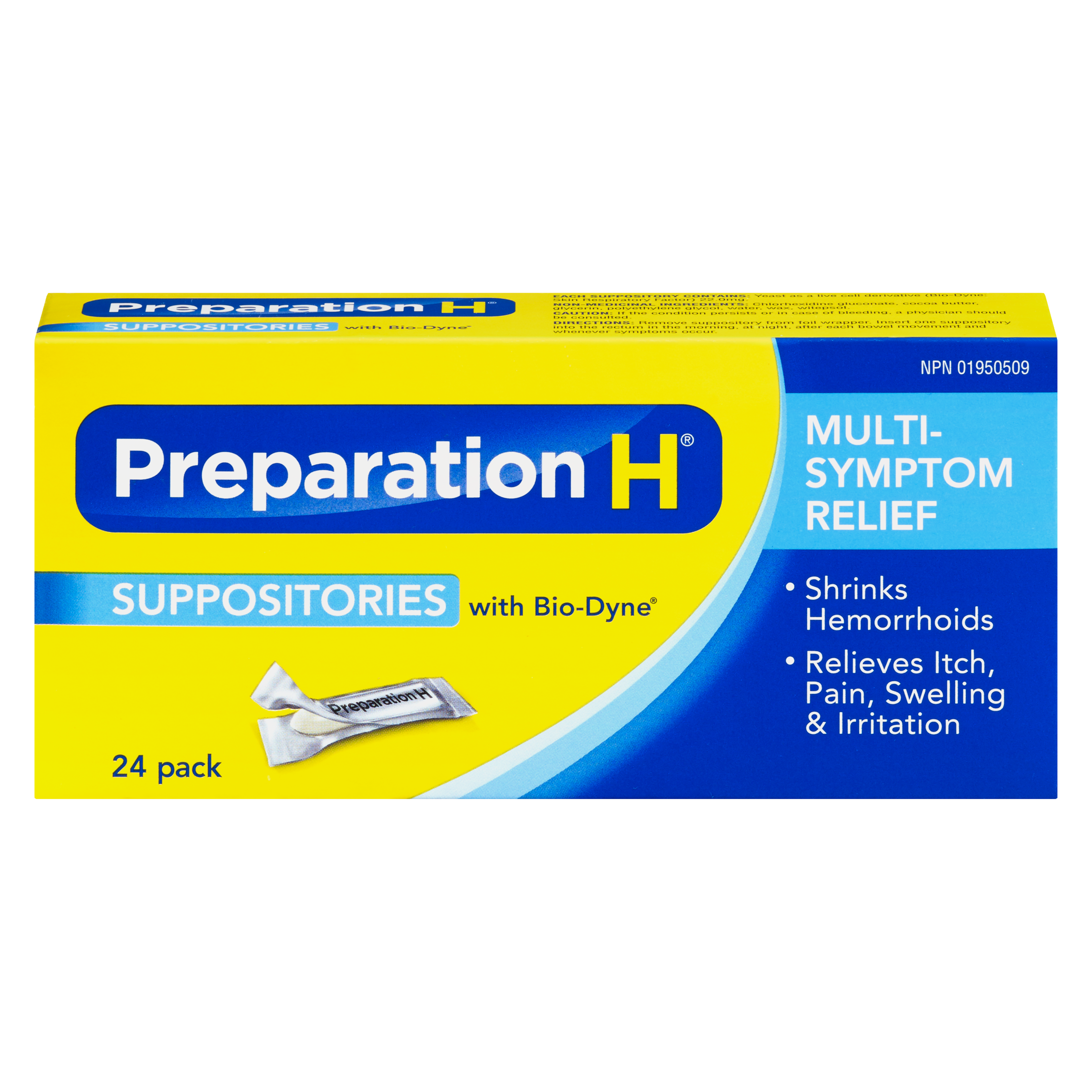 Preparation H Suppositories with Bio-Dyne 24 Pack