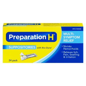 Preparation H Suppositories with Bio-Dyne 24 Pack