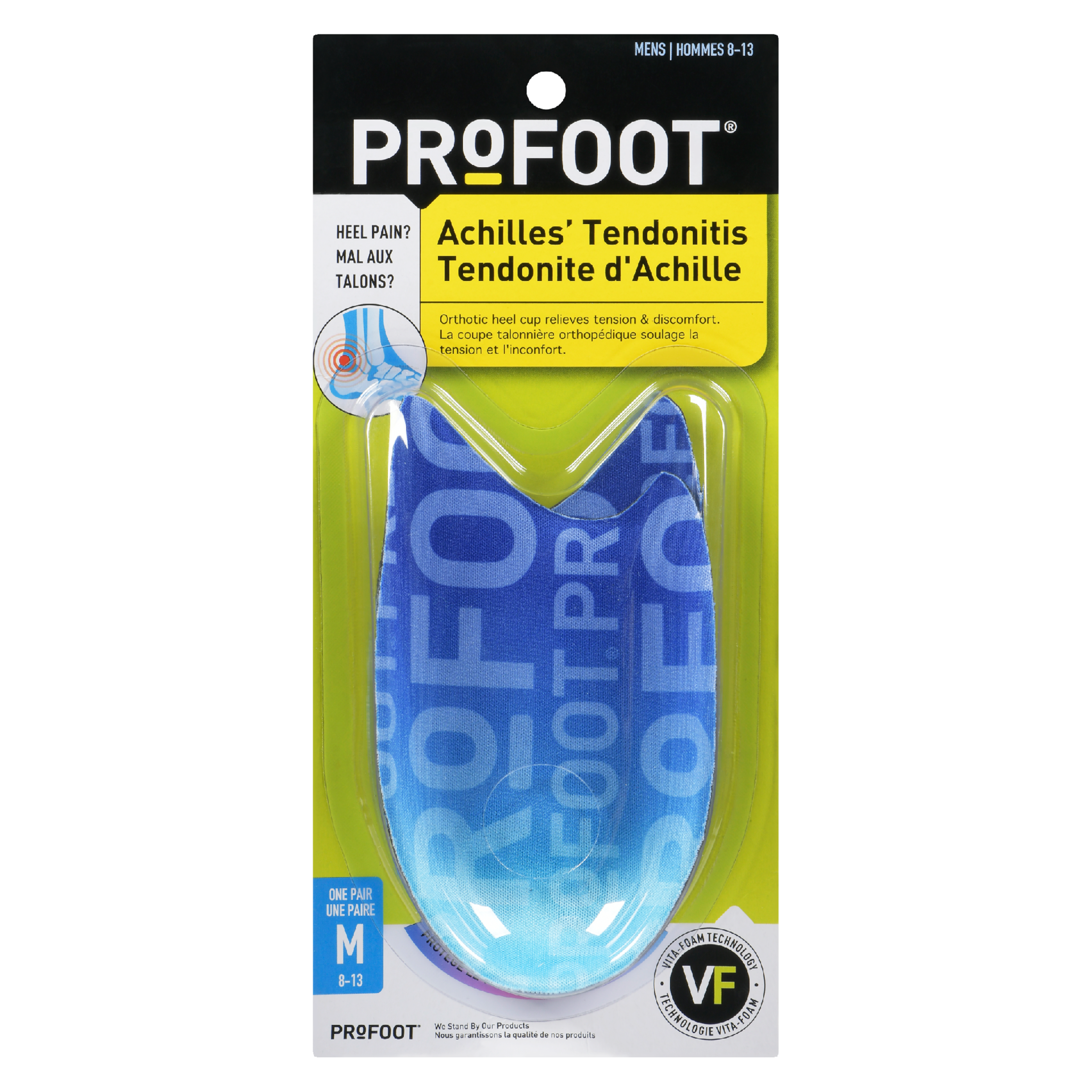 PROFOOT Achilles' Tendonitis Mens 8-13 M One Pair