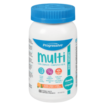 Progressive Multi Natural Orange Flavour Chewable Kids 60 Chewable Tablets