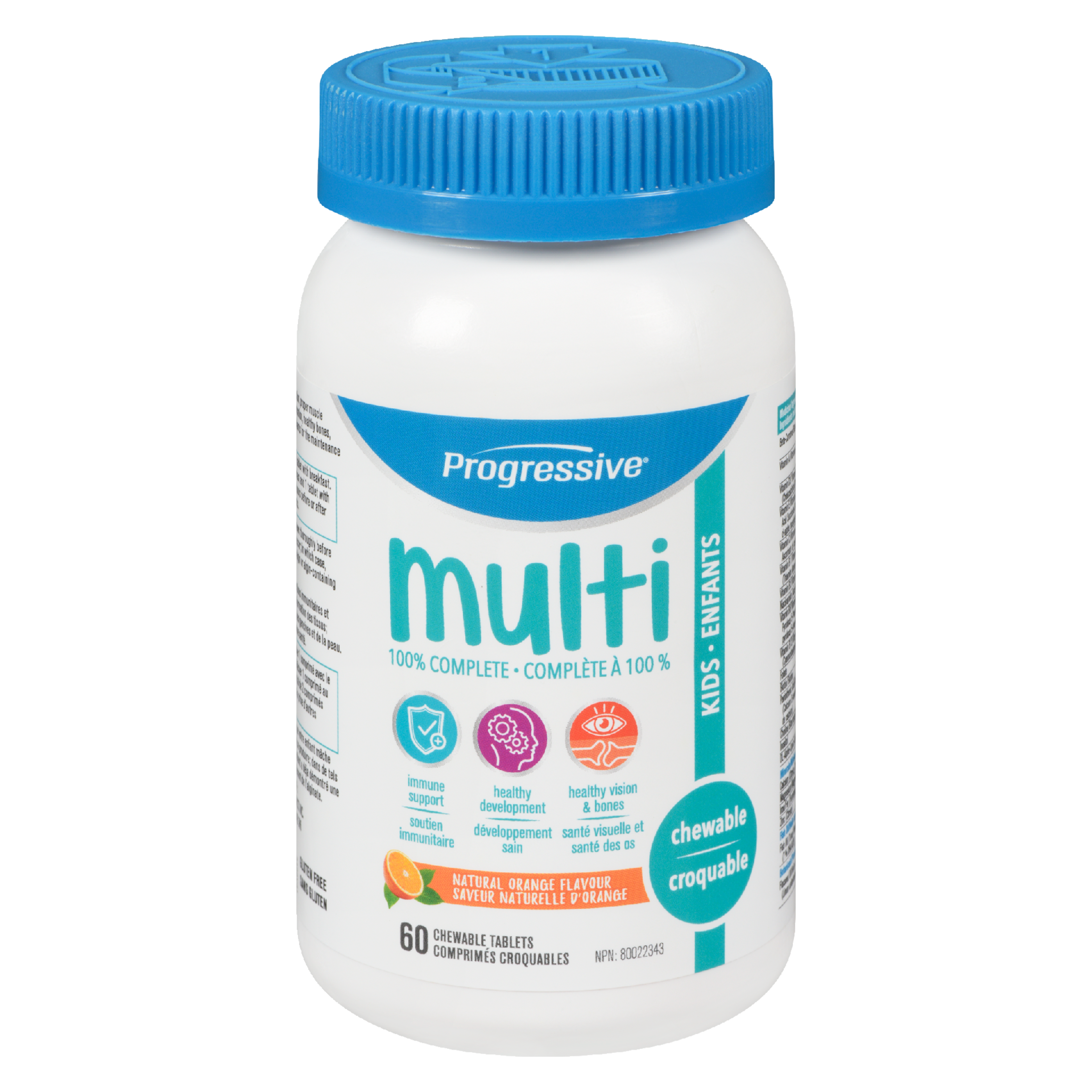 Progressive Multi Natural Orange Flavour Chewable Kids 60 Chewable Tablets