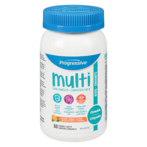 Progressive Multi Natural Orange Flavour Chewable Kids 60 Chewable Tablets