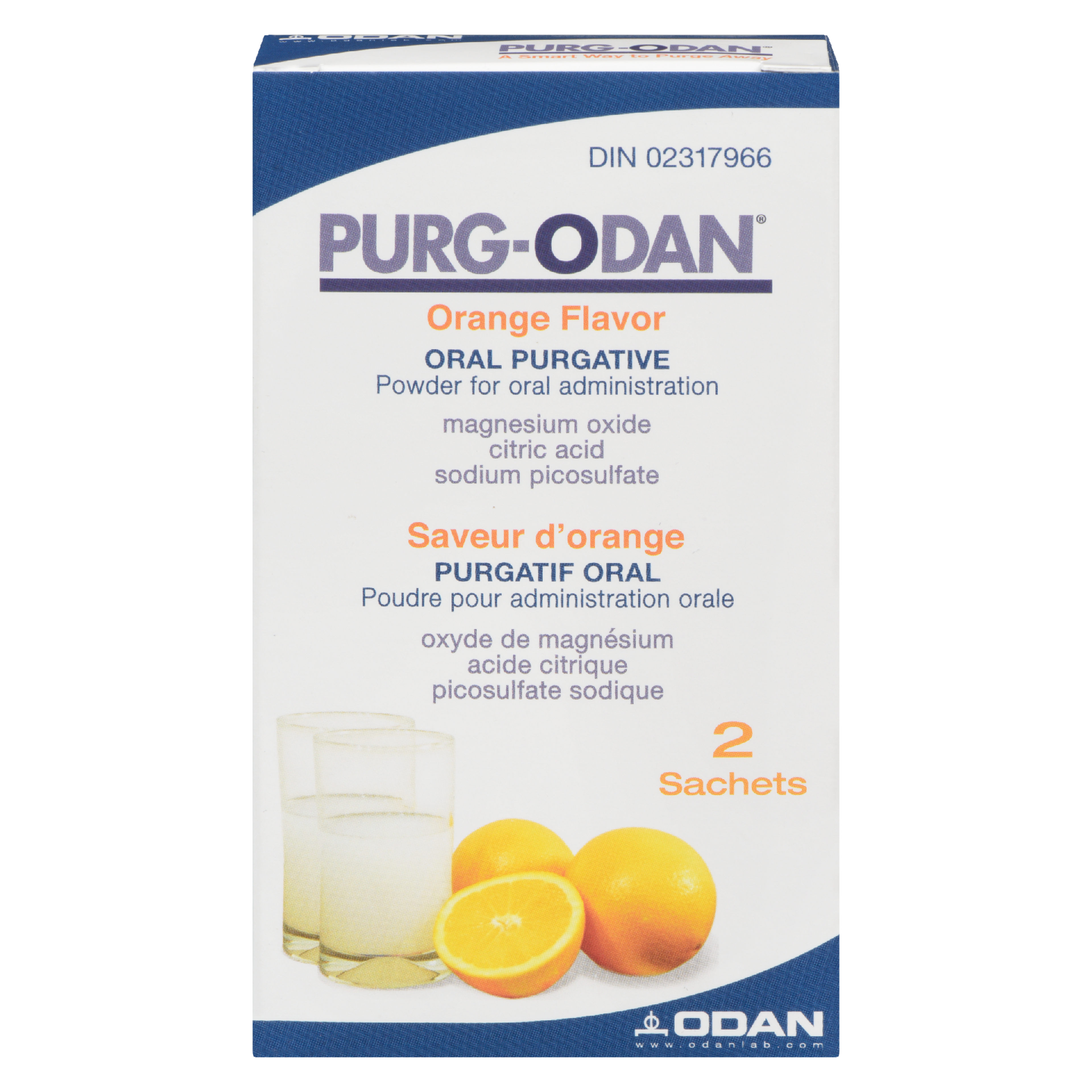 Purg-Odan Oral Purgative Orange Flavor 2 Sachets