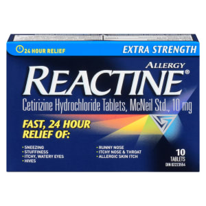 Reactine Allergy Extra Strength 10 Tablets