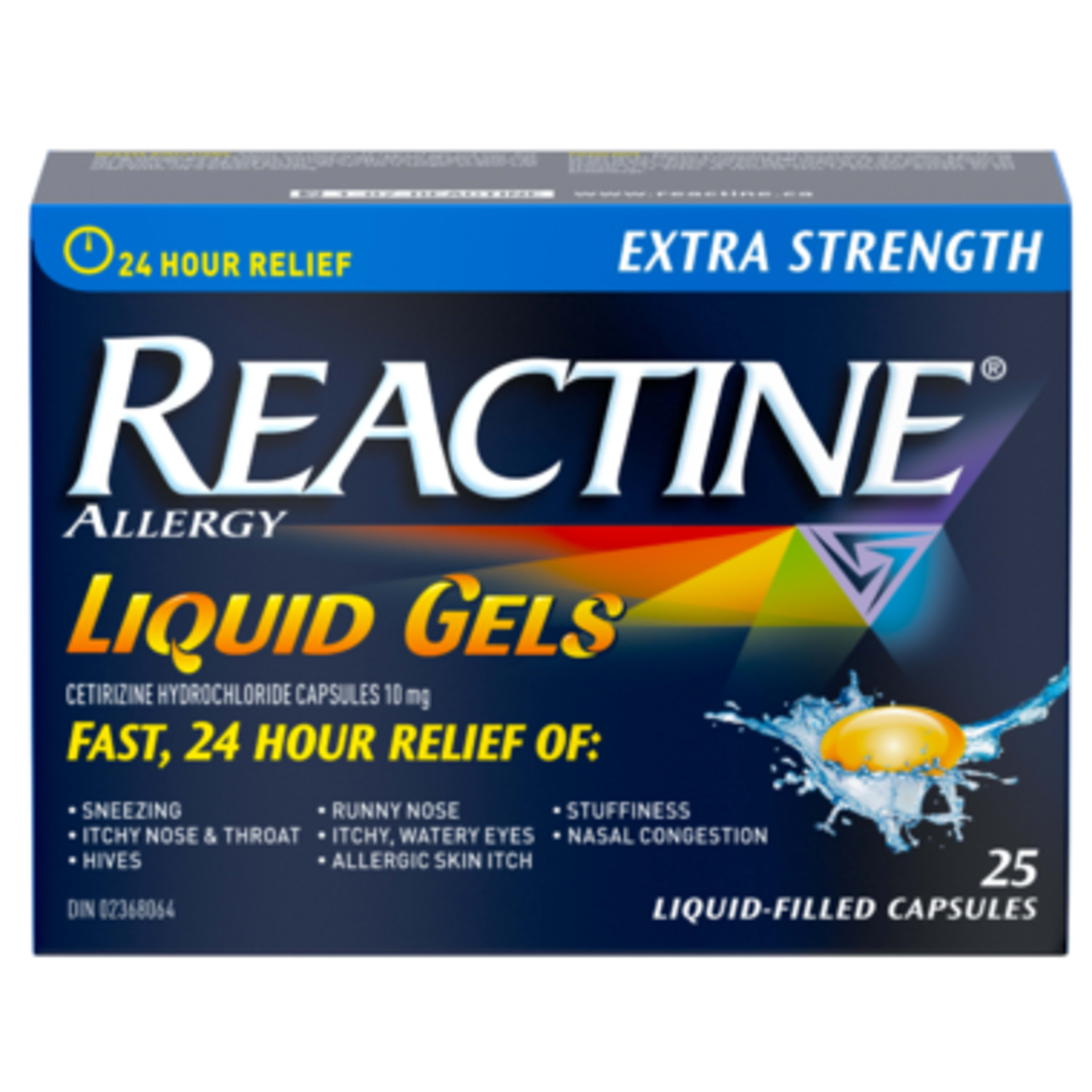 REACTINE Allergy Liquid Gels Extra Strength 25 Liquid-Filled Capsules