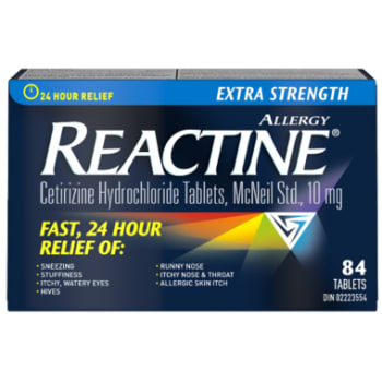 Reactine Extra Strength 84 Tablets