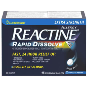 Reactine Extra Strength Rapid Dissolve 48 Tablets