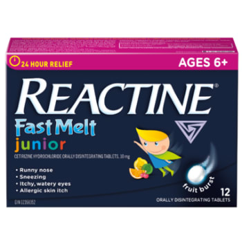 Reactine Junior Fast Melt 12 Tablets