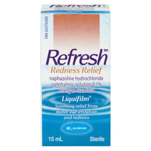 Refresh Liquifilm Redness Relief Naphazoline Hydrochloride Ophthalmic Solution 0.1% 15 ml