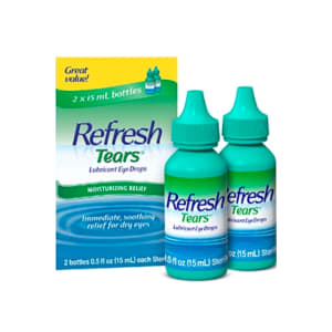 Refresh Tears Lubricant Eye Drops Great Value! 2 x 15 ml