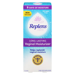 Replens Personal Lubricant Long-Lasting Vaginal Moisturizer 3 Pre-Filled Applicators x 6.7 g