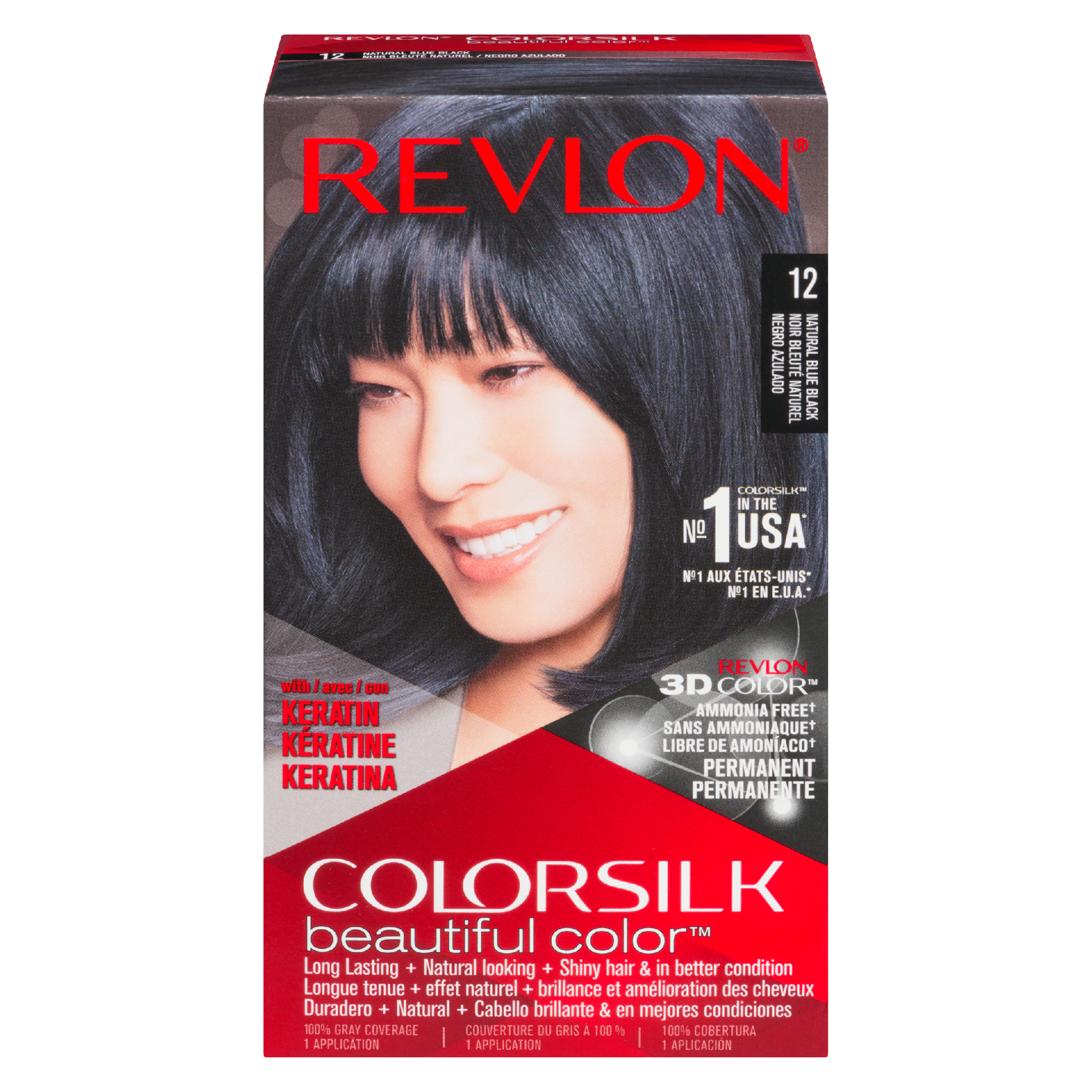 Revlon ColorSilk Beautiful Color 12 Natural Blue Black