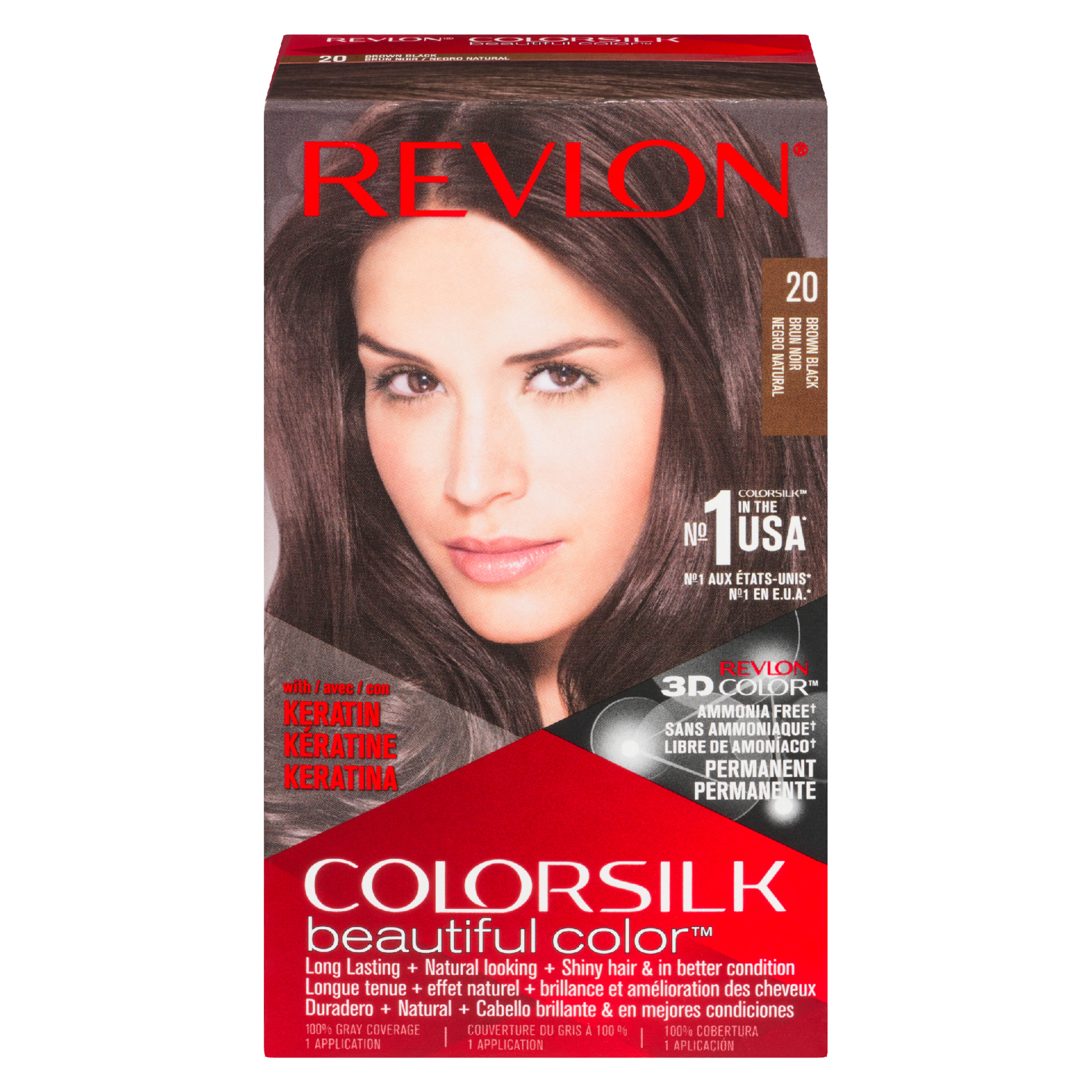 Revlon ColorSilk Beautiful Color 20 Brown Black