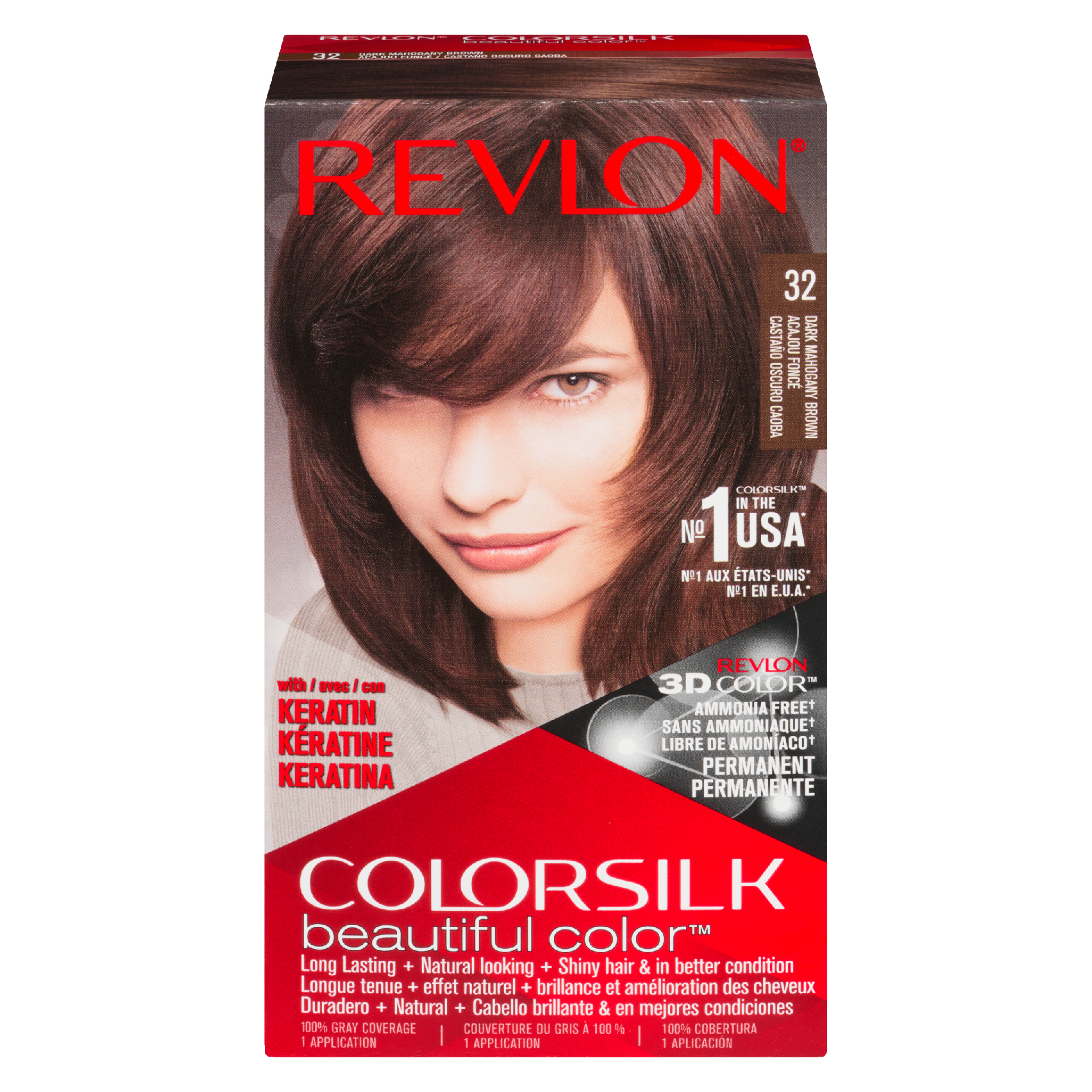 Revlon ColorSilk Beautiful Color 32 Dark Mahogany Brown