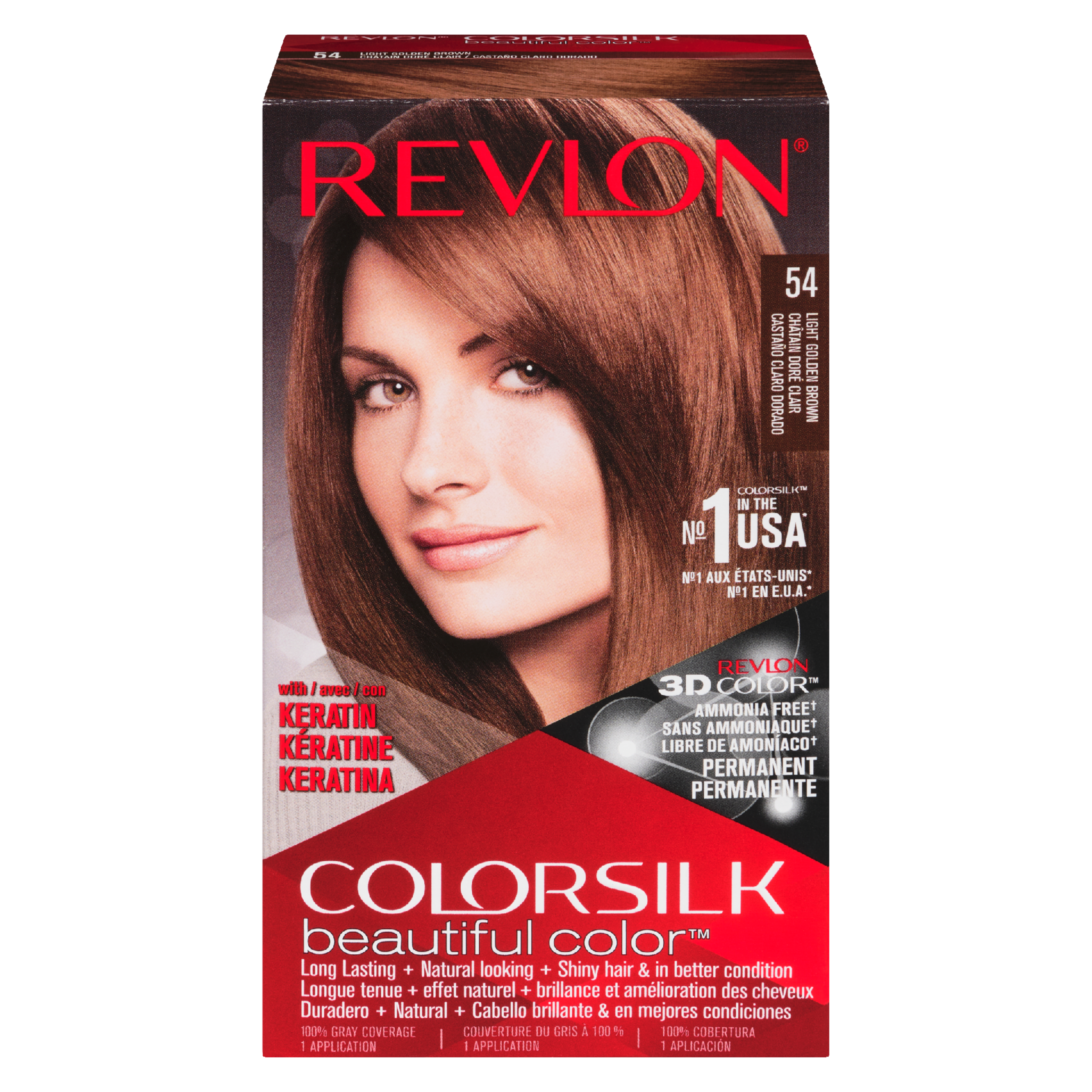 Revlon ColorSilk Beautiful Color 54 Light Golden Brown