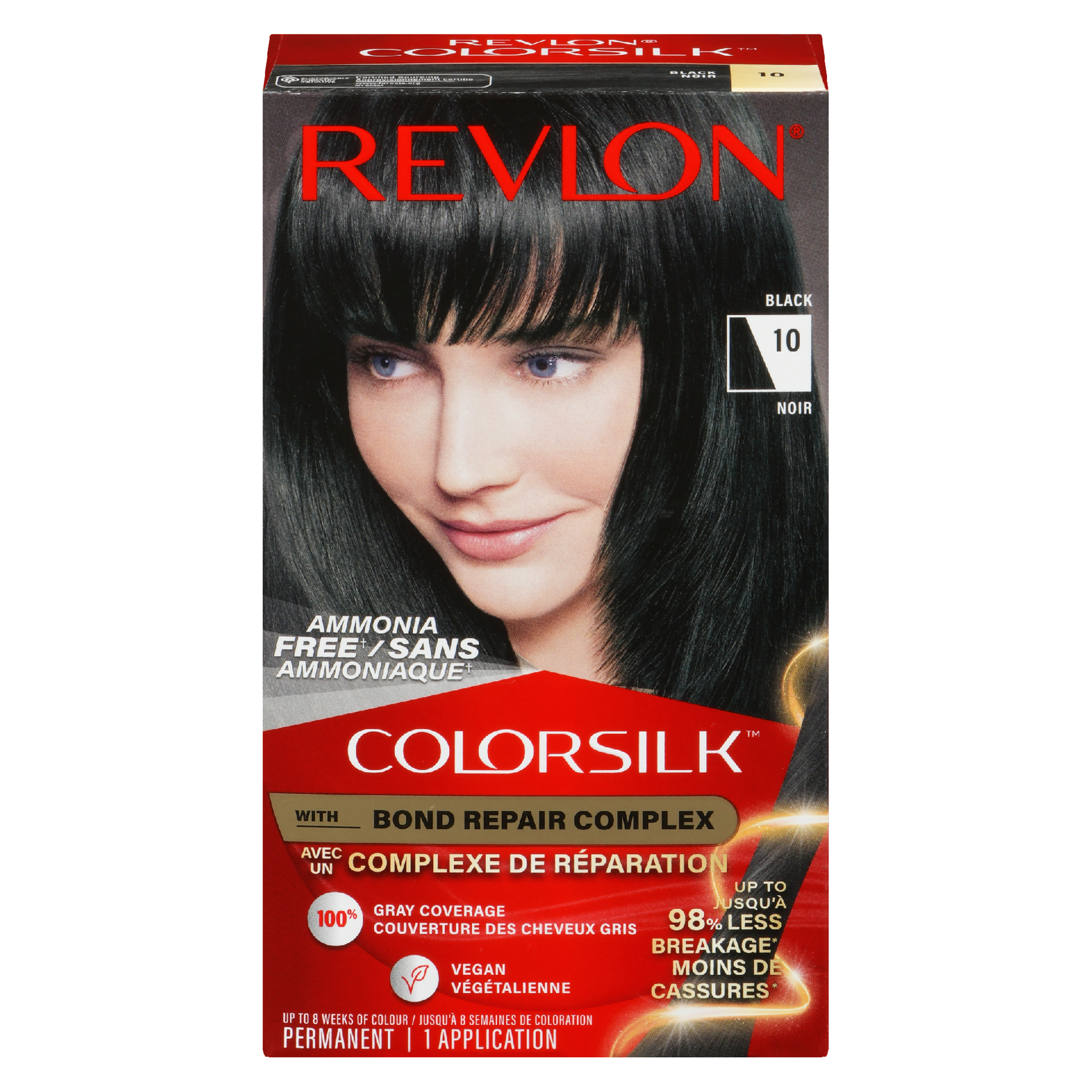 Revlon ColorSilk Permanent Color 10 Black