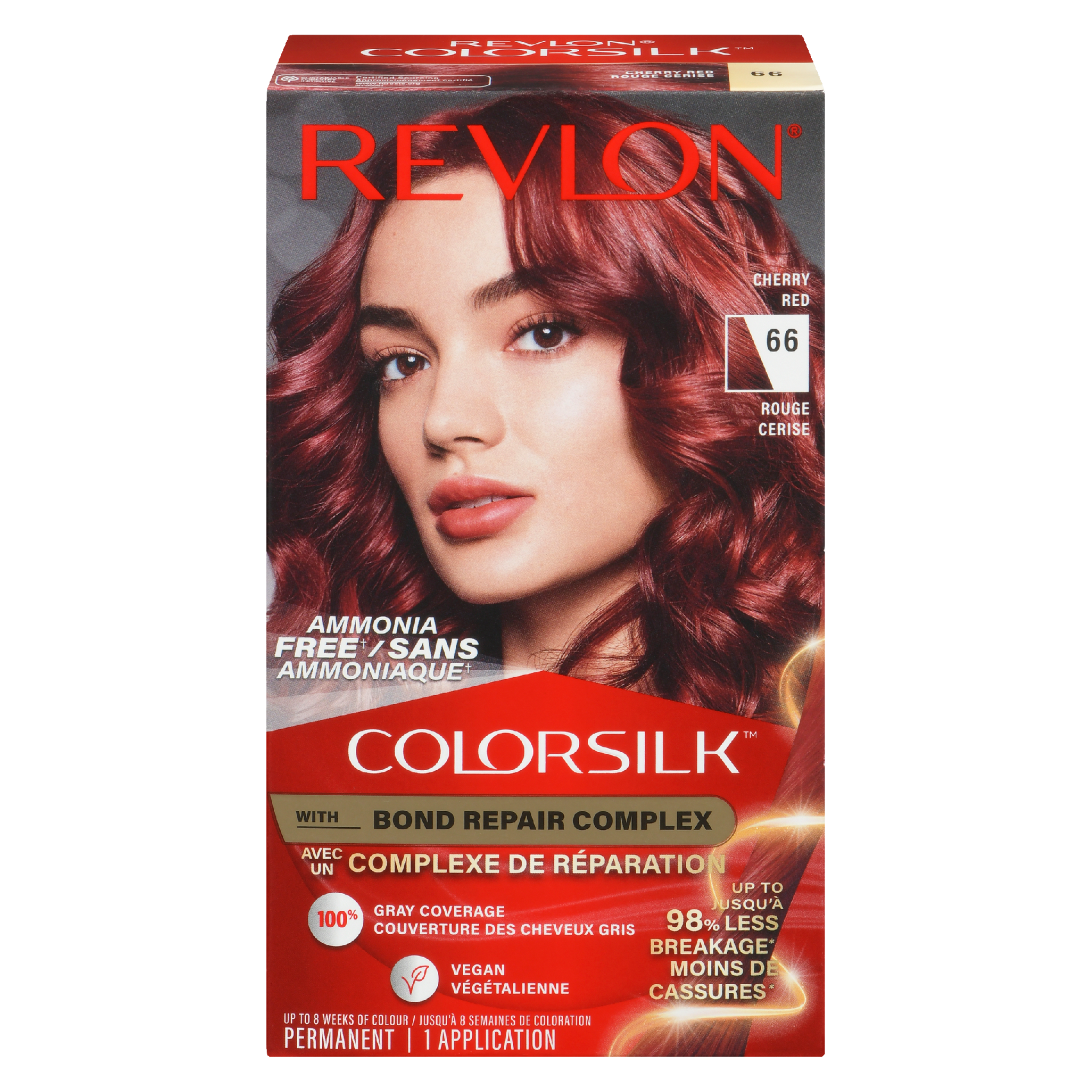 Revlon ColorSilk Permanent Color 66 Cherry Red