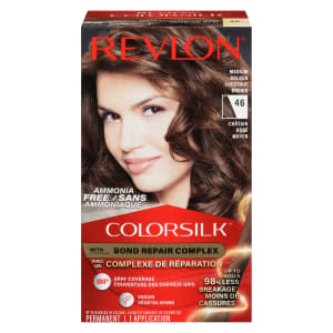 Revlon ColorSilk Permanent Color Medium Golden Chestnut Brown 46