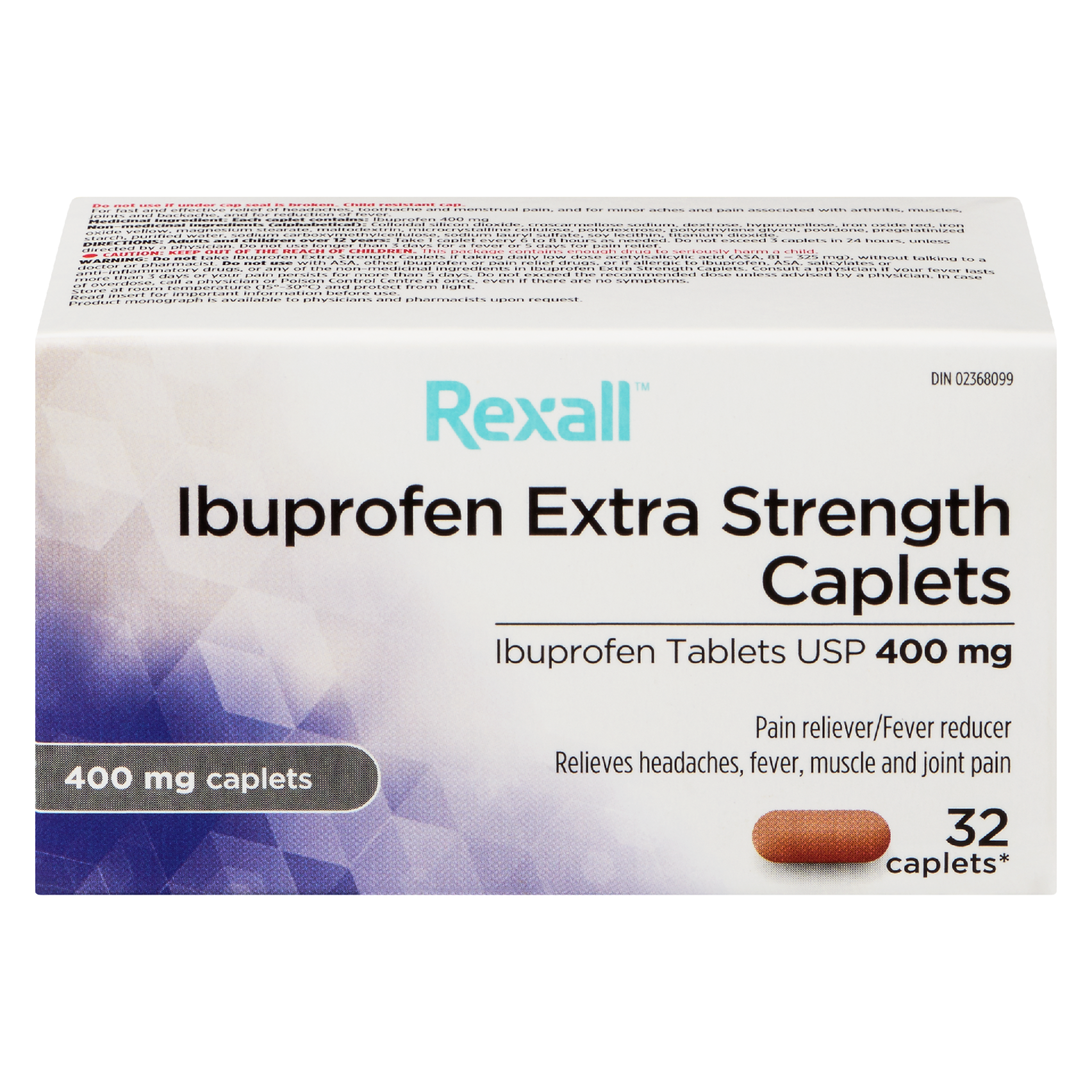 Rexall Ibuprofen Tablets USP 400 mg 32 Caplets