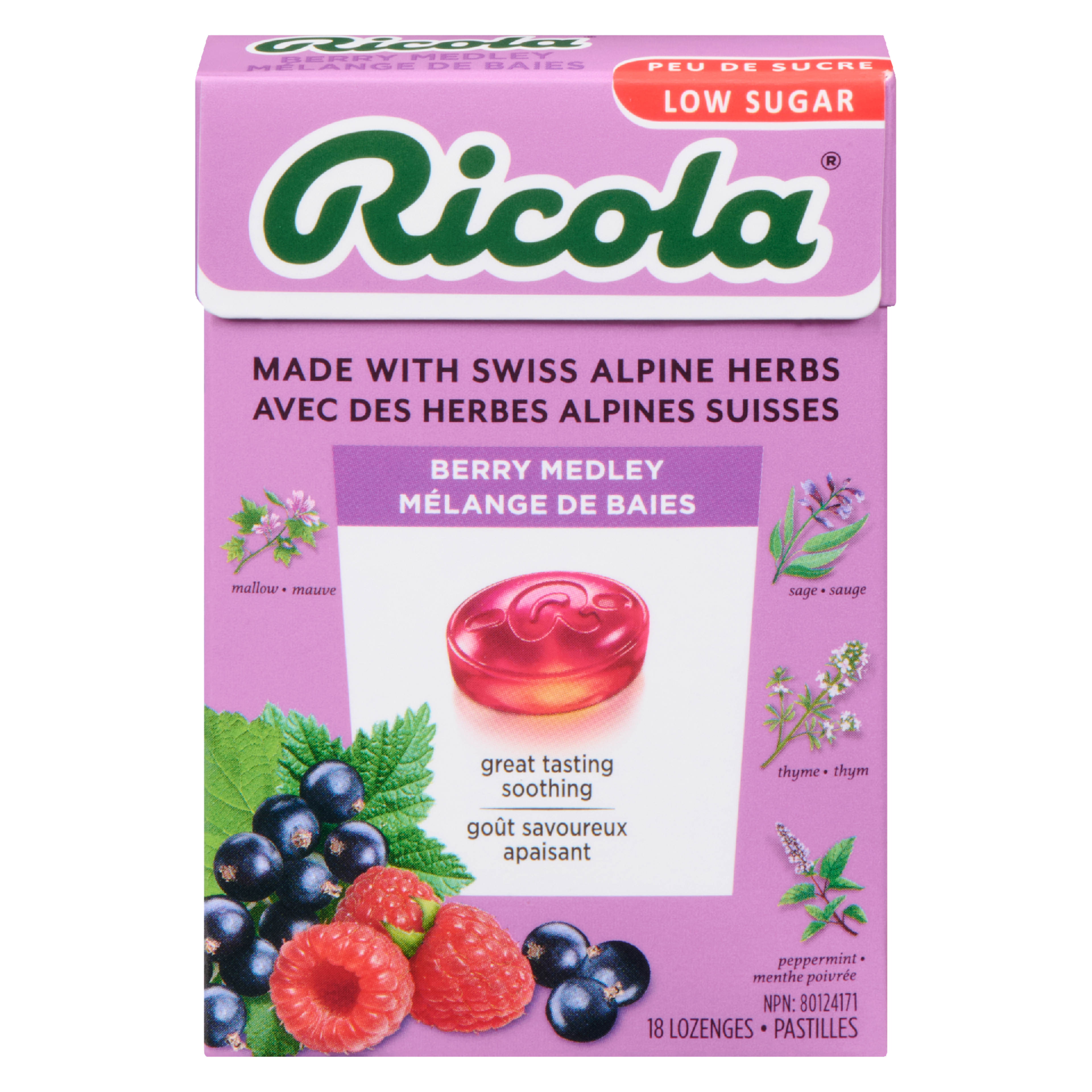 Ricola Berry Medley 18 Lozenges