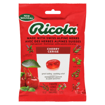 Ricola Cough Suppressant Throat Lozenges Cherry 19 Wrapped Lozenges