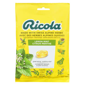 Ricola Cough Suppressant Throat Lozenges Lemon Mint 19 Wrapped Lozenges
