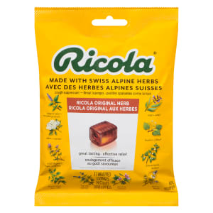 Ricola Cough Suppressant Throat Lozenges Original Herb 17 Wrapped Lozenges