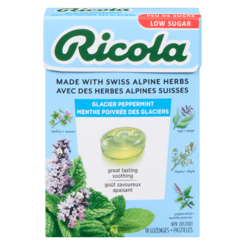Ricola Glacier Peppermint 18 Lozenges