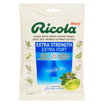 Ricola Max Cough Suppressant Throat Lozenges Icy Menthol Extra Strength 34 Lozenges