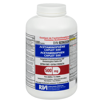Riva Acetaminophen Caplet Extra Strength 500 mg 1000 Caplets