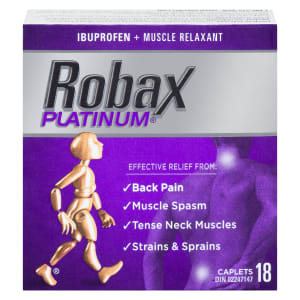 Robax Platinum Ibuprofen + Muscle Relaxant 18 Caplets