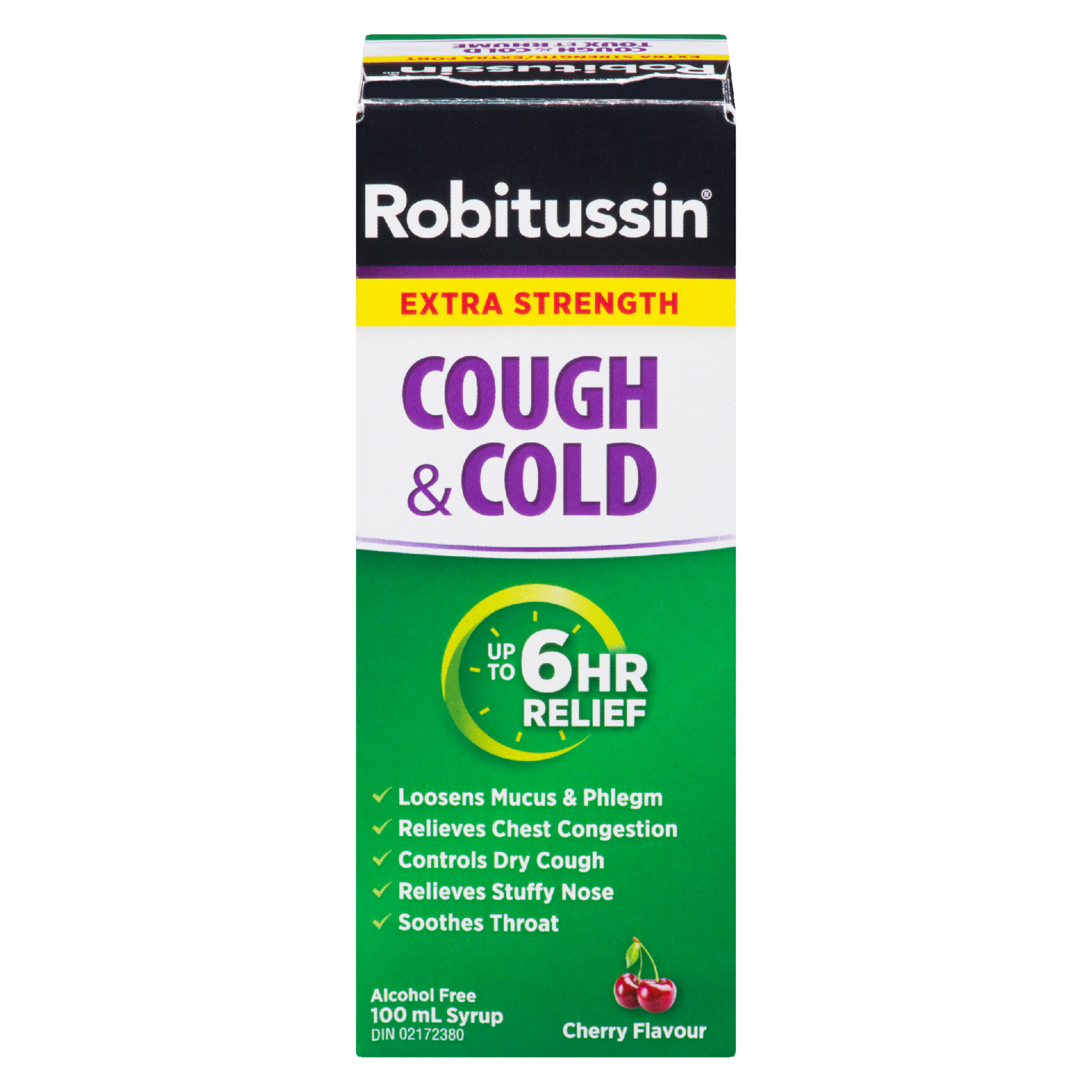 Robitussin Cough & Cold Syrup Cherry Flavour Extra Strength 100 ml