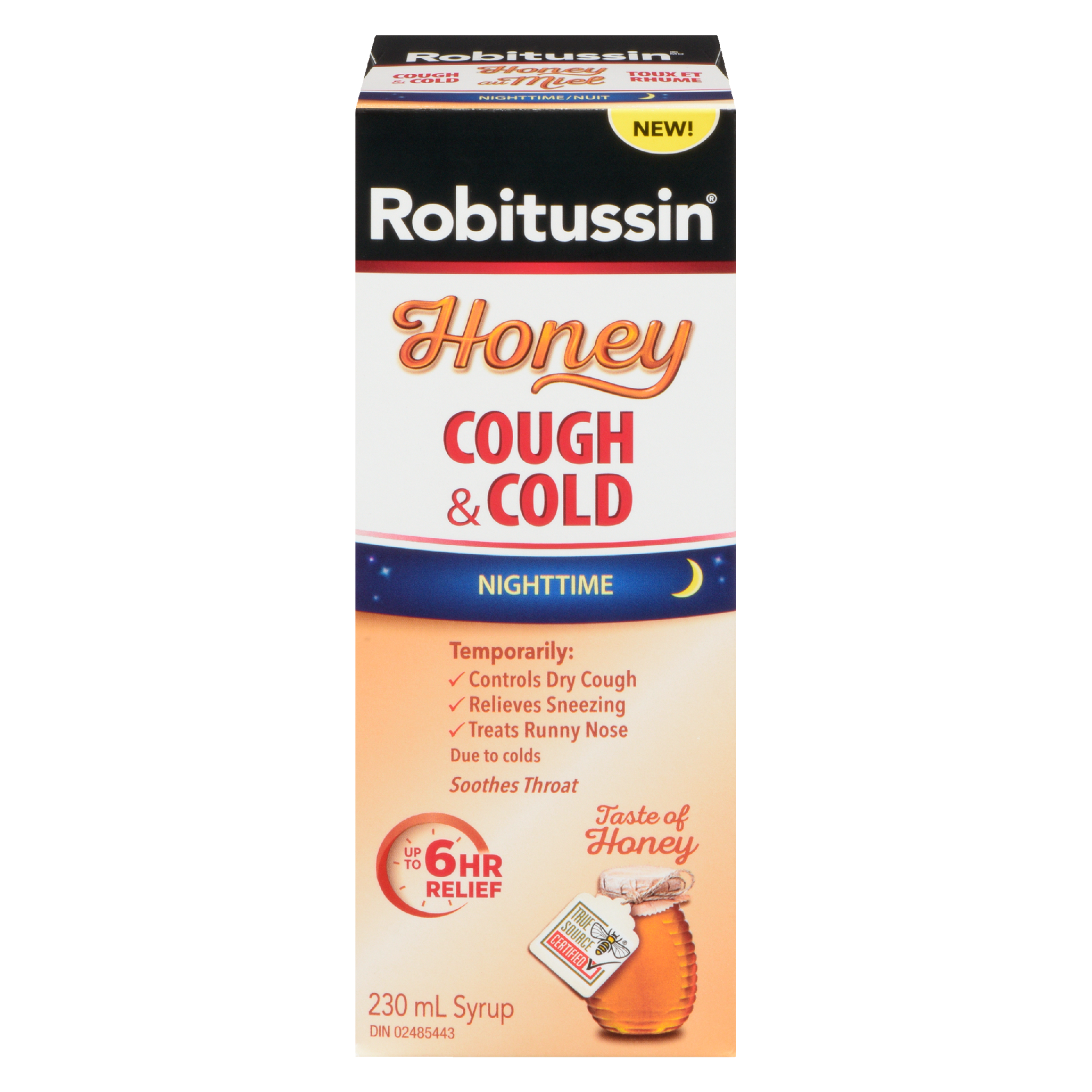 Robitussin Cough & Cold Syrup Honey Nighttime 230 ml