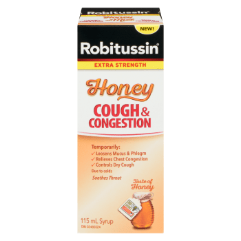 Robitussin Cough & Congestion Syrup Honey Extra Strength 115 ml