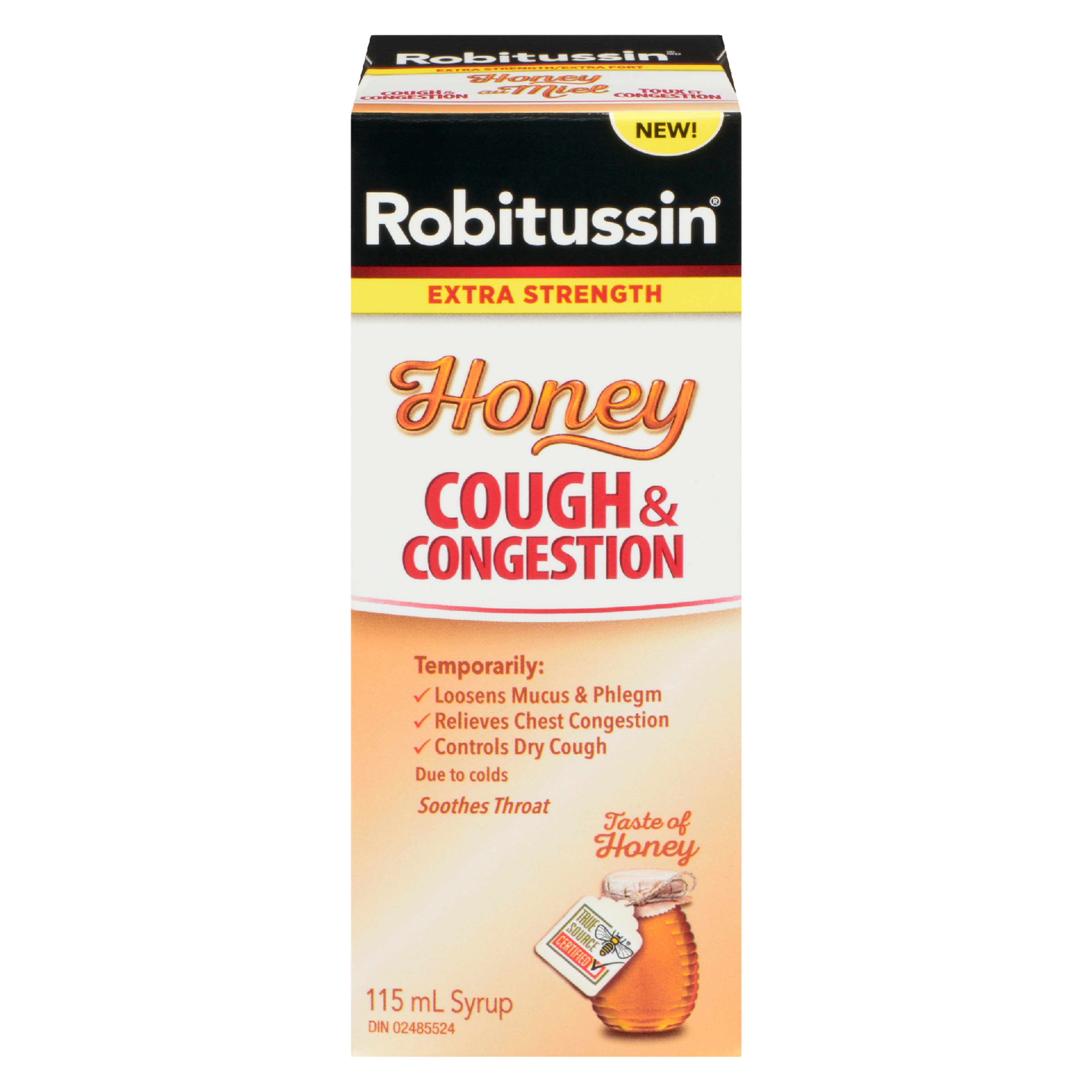 Robitussin Cough & Congestion Syrup Honey Extra Strength 115 ml