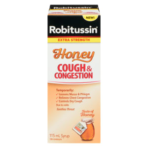 Robitussin Cough & Congestion Syrup Honey Extra Strength 115 ml