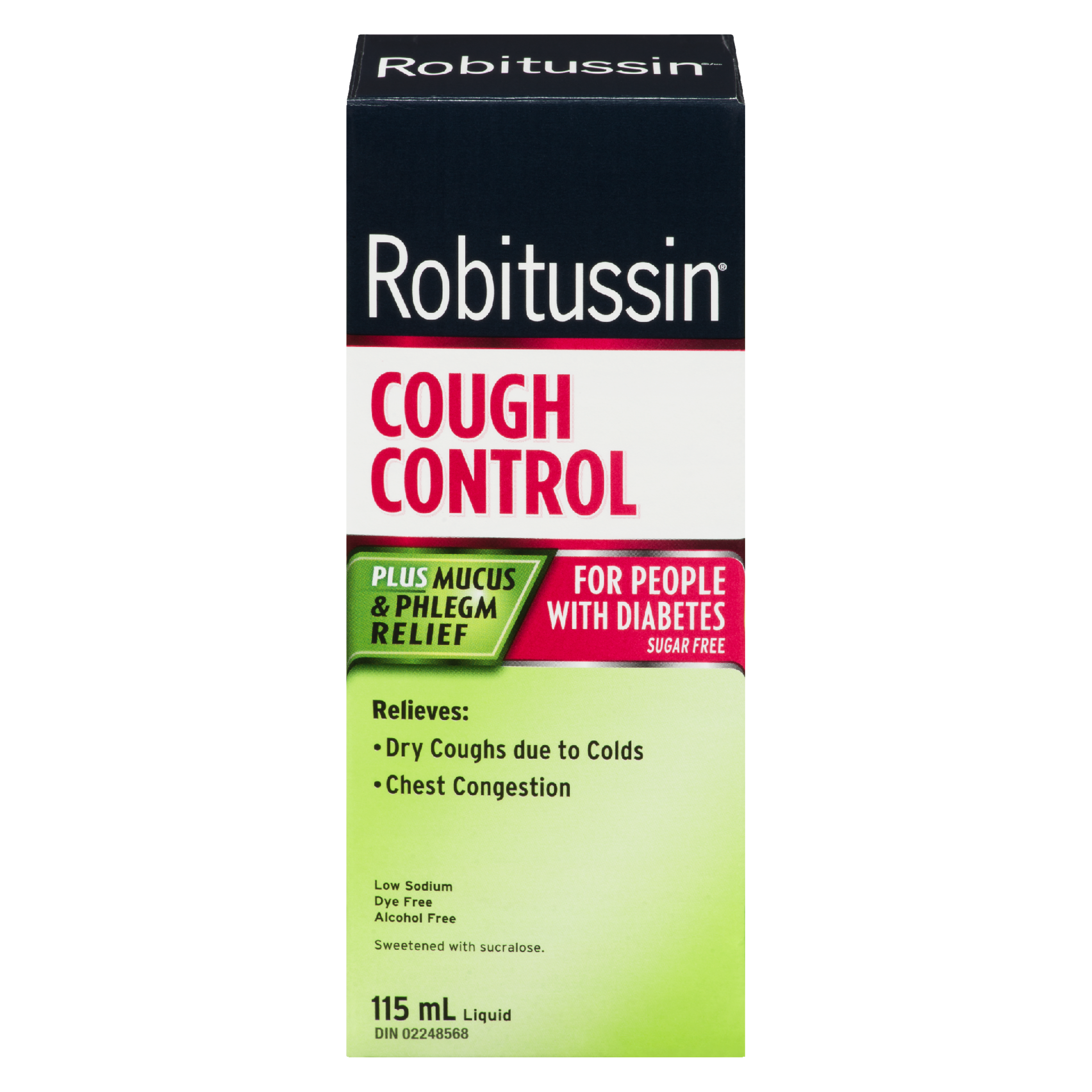 Robitussin Cough Control Liquid for People with Diabetes 115 ml