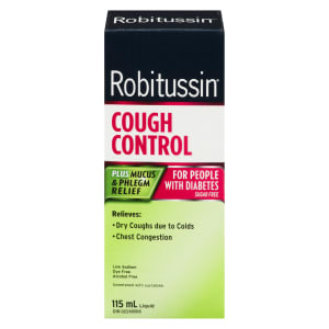 Robitussin Cough Control Liquid for People with Diabetes 115 ml
