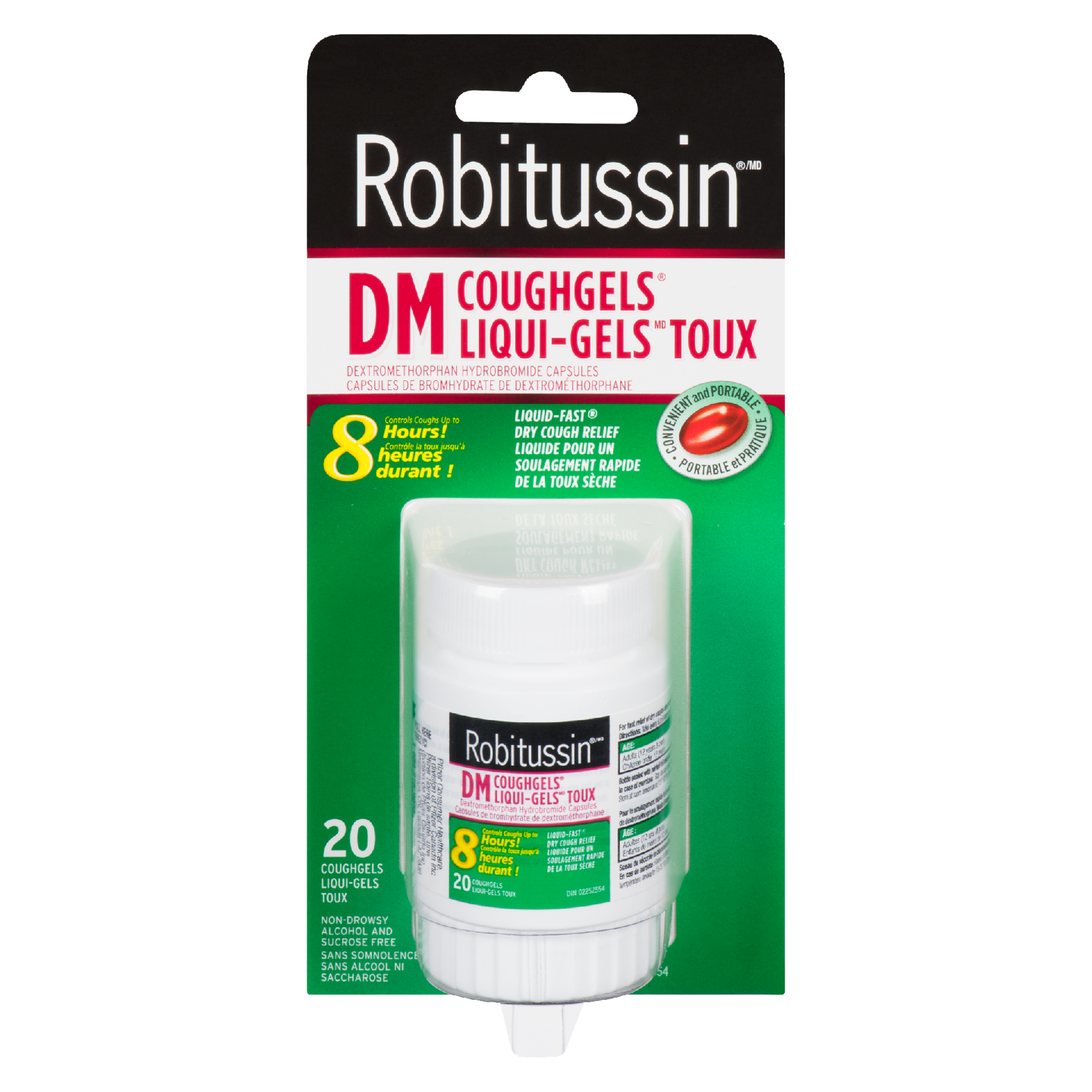 Robitussin DM CoughGels Dextromethorphan Hydrobromide Capsules 20 CoughGels
