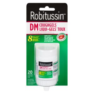 Robitussin DM CoughGels Dextromethorphan Hydrobromide Capsules 20 CoughGels