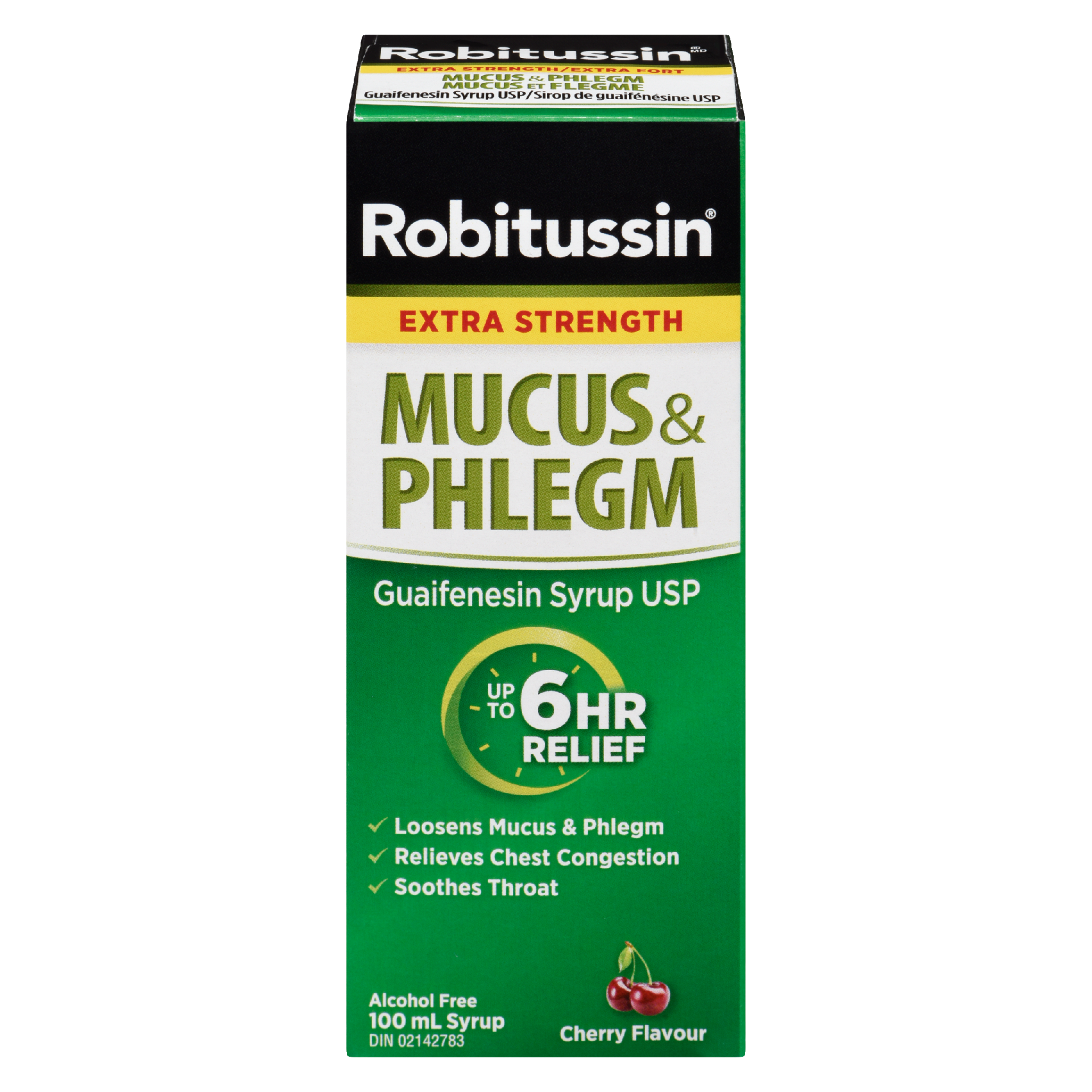 Robitussin Mucus & Phlegm Syrup Cherry Flavour Extra Strength 100 ml