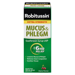 Robitussin Mucus & Phlegm Syrup Cherry Flavour Extra Strength 100 ml
