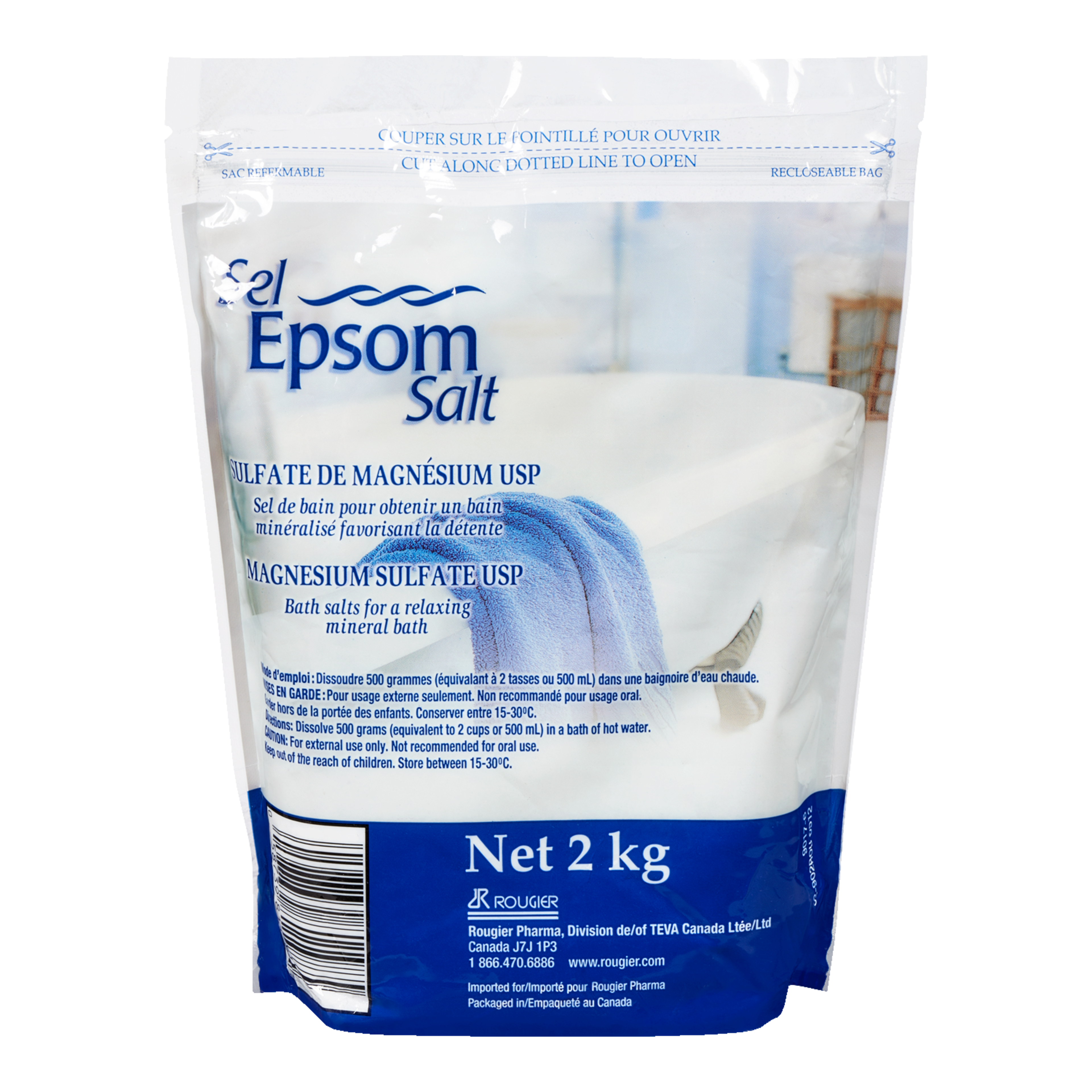 Rougier Epsom Salt Magnesium Sulfate USP 2 kg