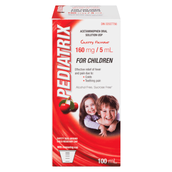 Rougier Pediatrix Acetaminophen Oral Solution USP Cherry Flavour for Children 100 ml