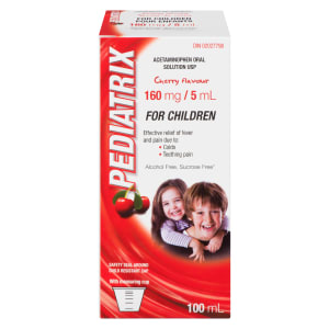 Rougier Pediatrix Acetaminophen Oral Solution USP Cherry Flavour for Children 100 ml
