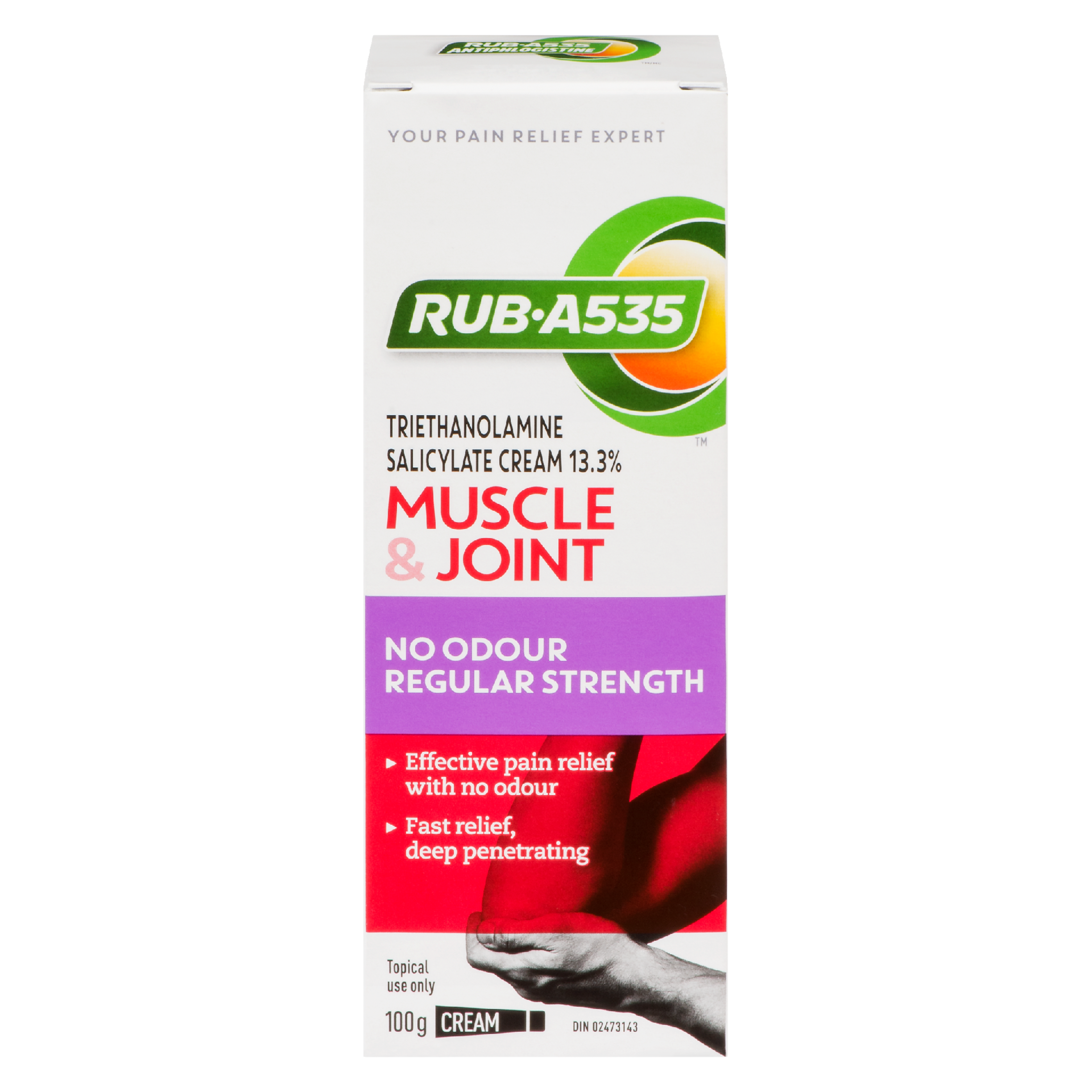 Rub A535 Muscle & Joint Cream No Odour Regular Strength 100 g