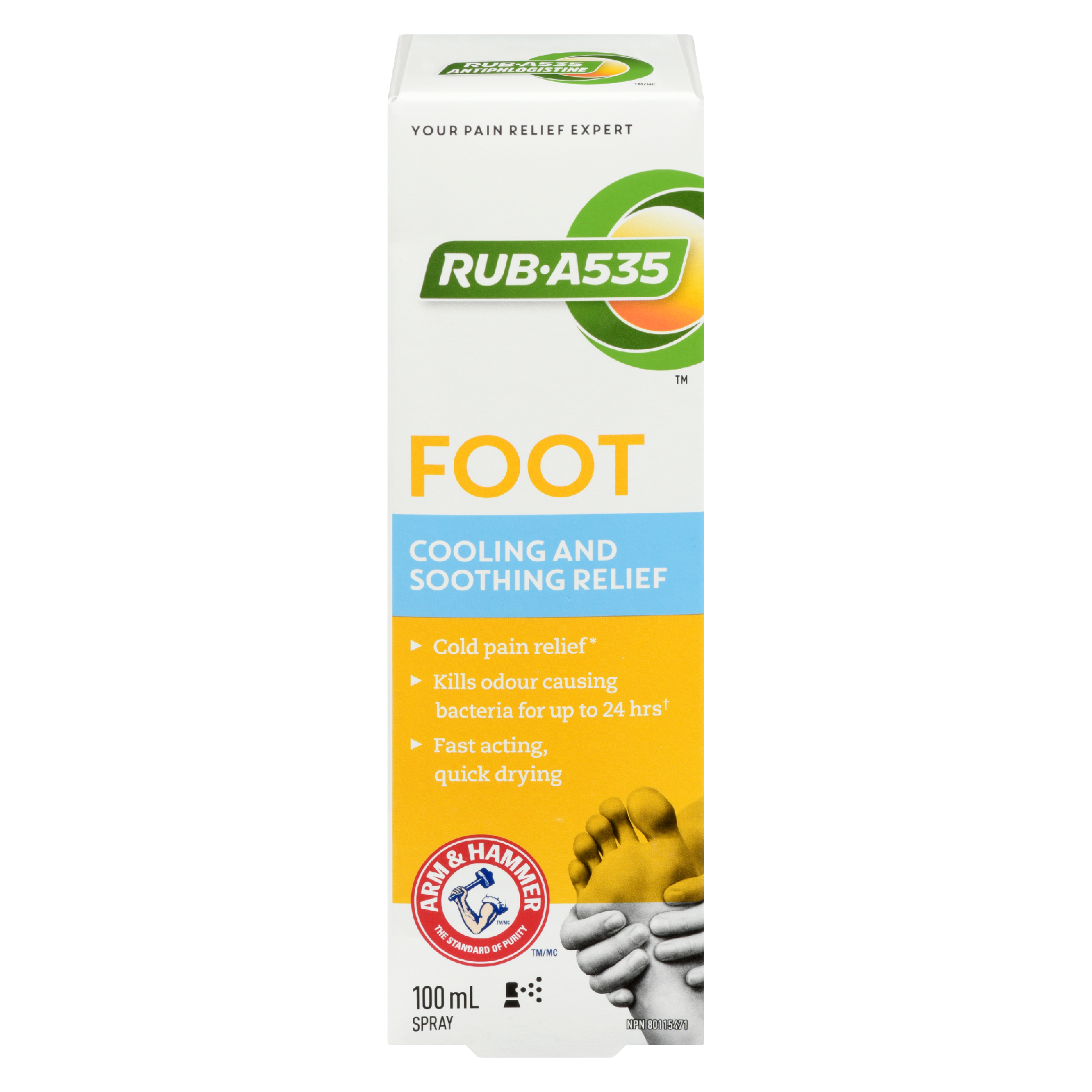 RUB·A535 Spray Foot Cooling and Soothing Relief 100 ml