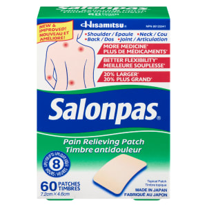 Salonpas Pain Relieving Patch 7.2cm x 4.6cm 60 Patches