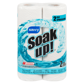 Savvy Soak Up 2 Ply 2 Rolls Paper Towel